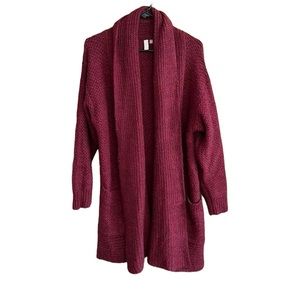 Anthropologie Pilcro and the Letterpress Size 1X Red Cardigan Sweater Oversized